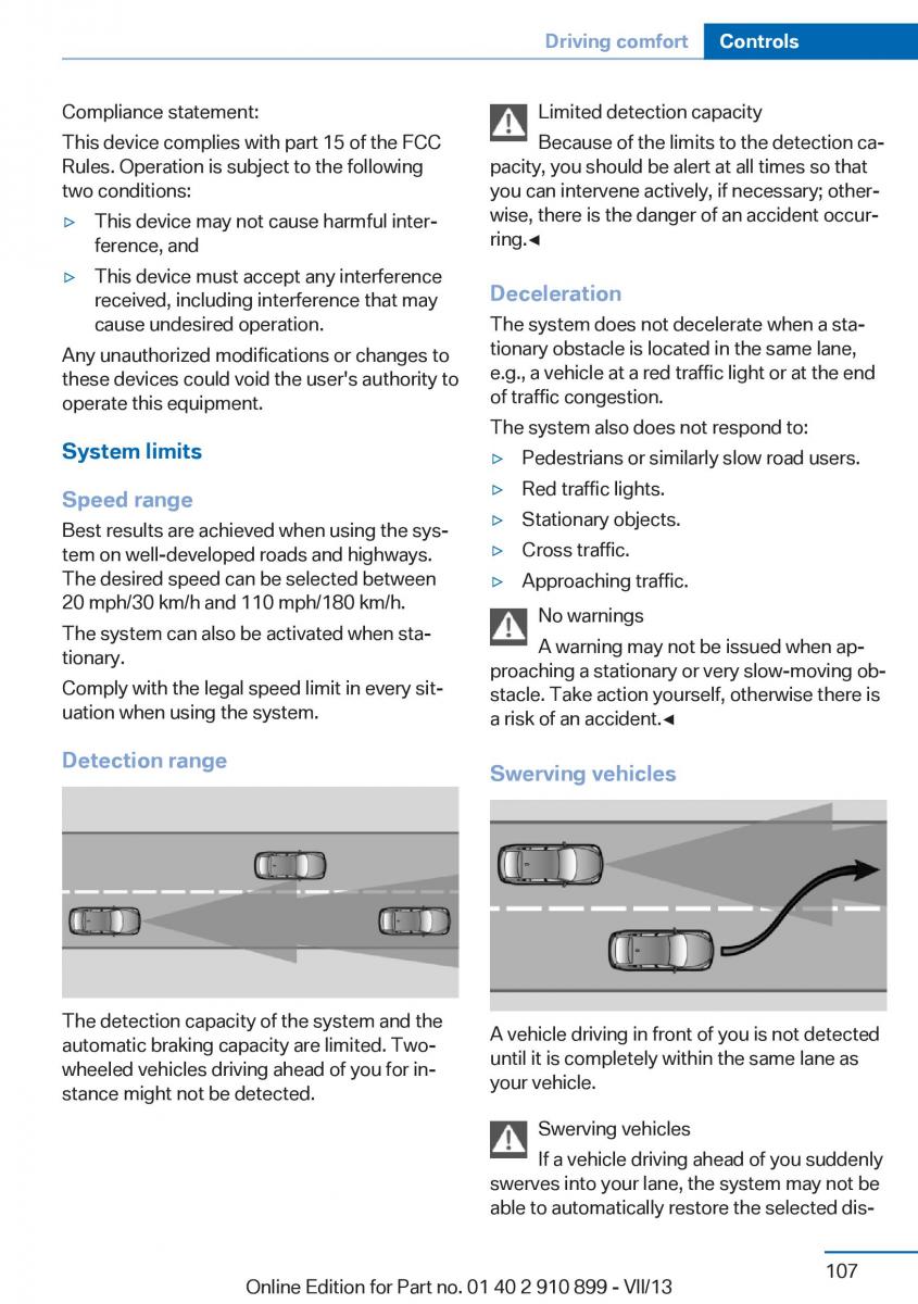 BMW X6 M Power F16 owners manual / page 107