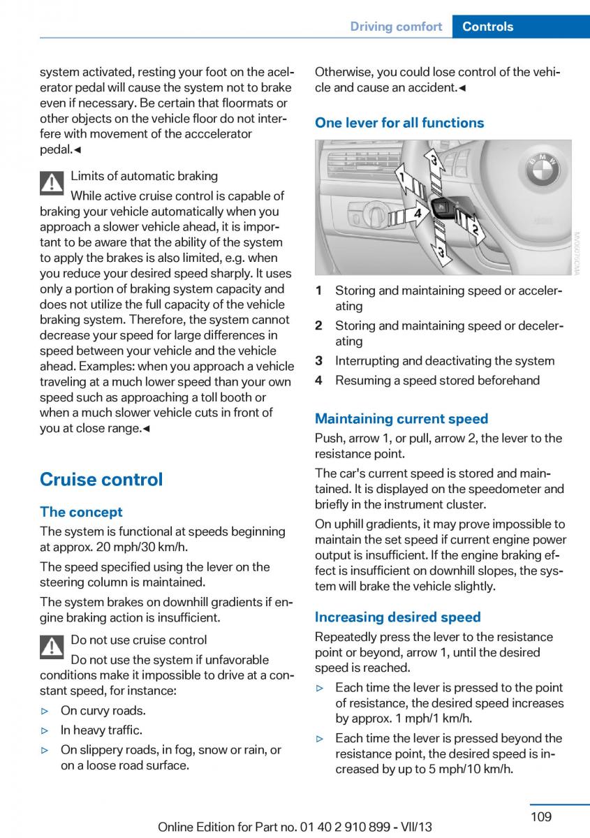 BMW X6 M Power F16 owners manual / page 109