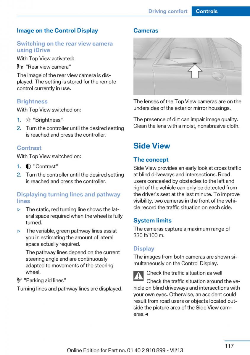 BMW X6 M Power F16 owners manual / page 117