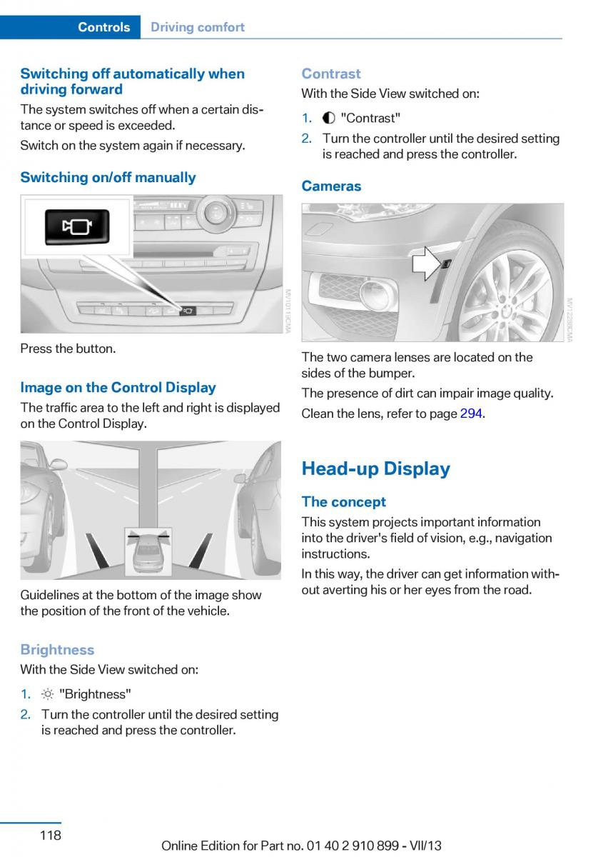 BMW X6 M Power F16 owners manual / page 118