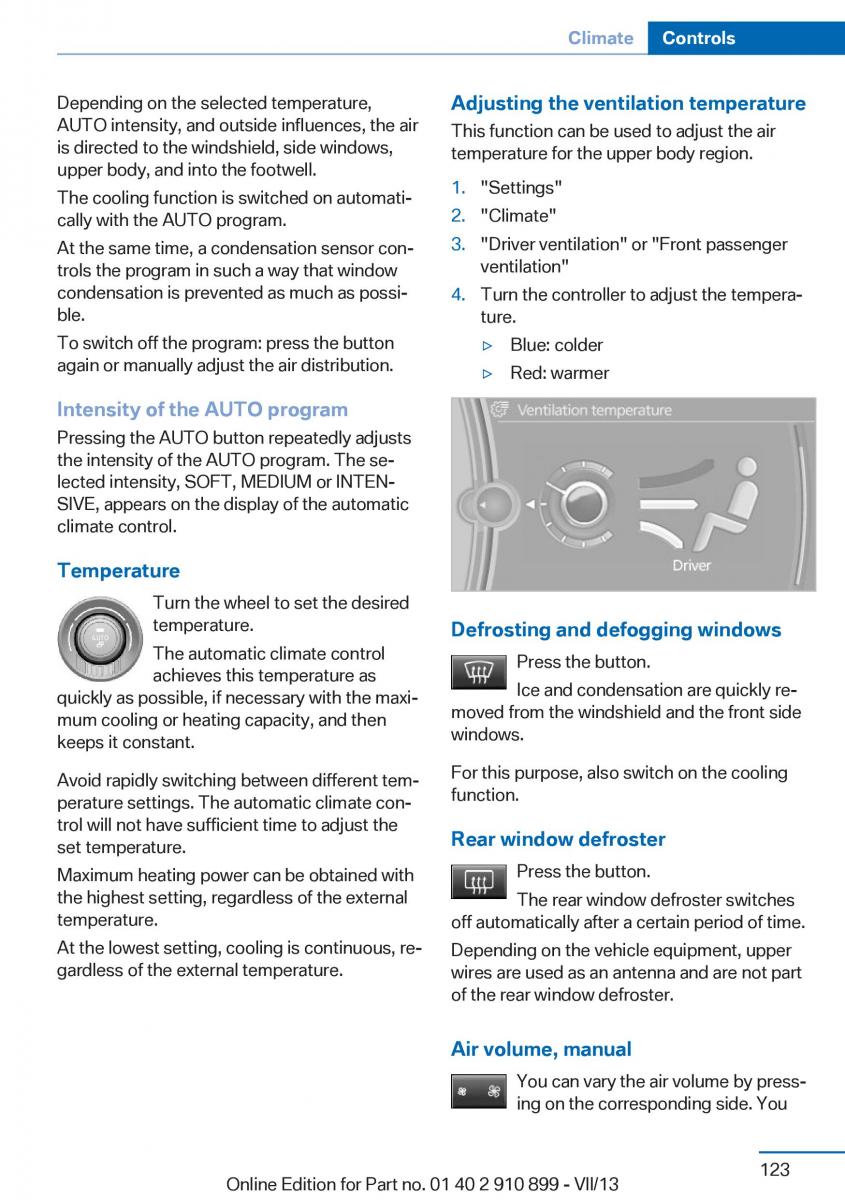 BMW X6 M Power F16 owners manual / page 123