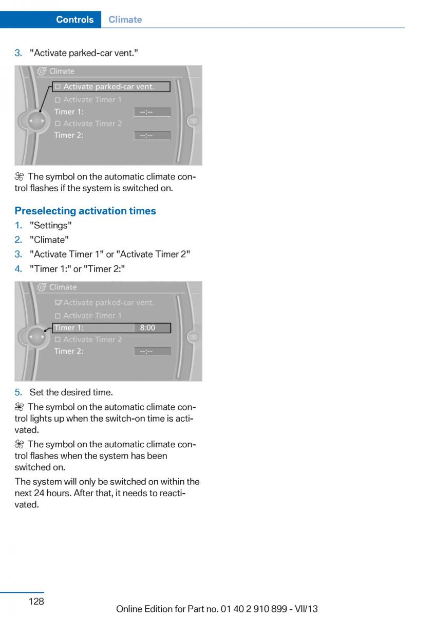 BMW X6 M Power F16 owners manual / page 128