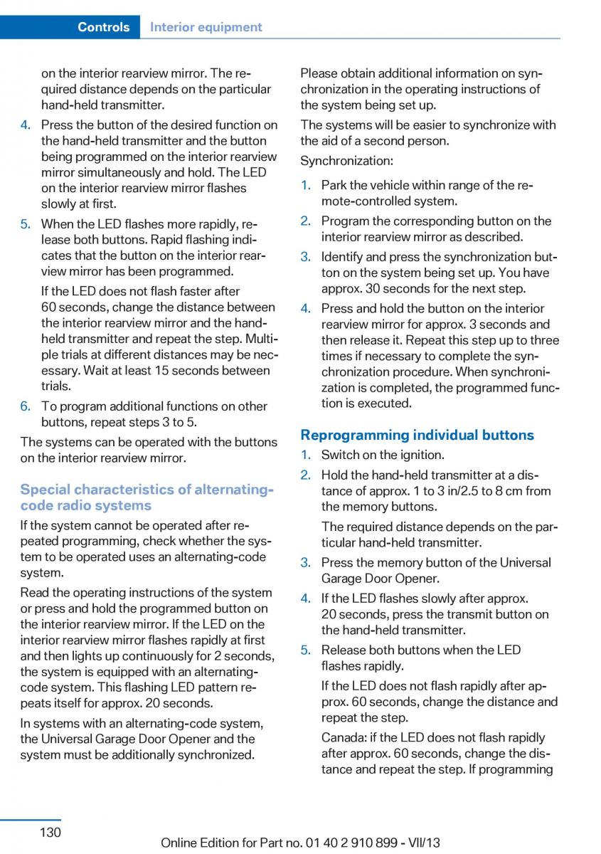 BMW X6 M Power F16 owners manual / page 130