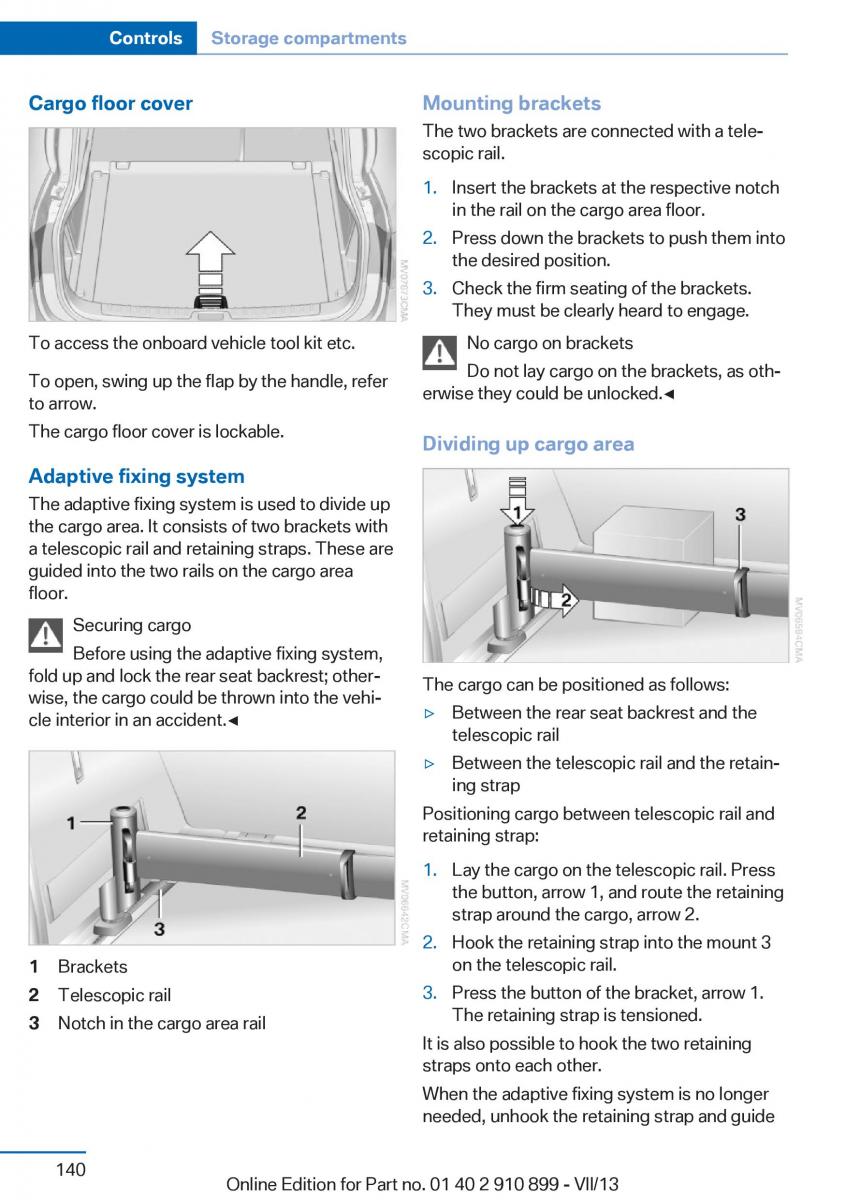 BMW X6 M Power F16 owners manual / page 140