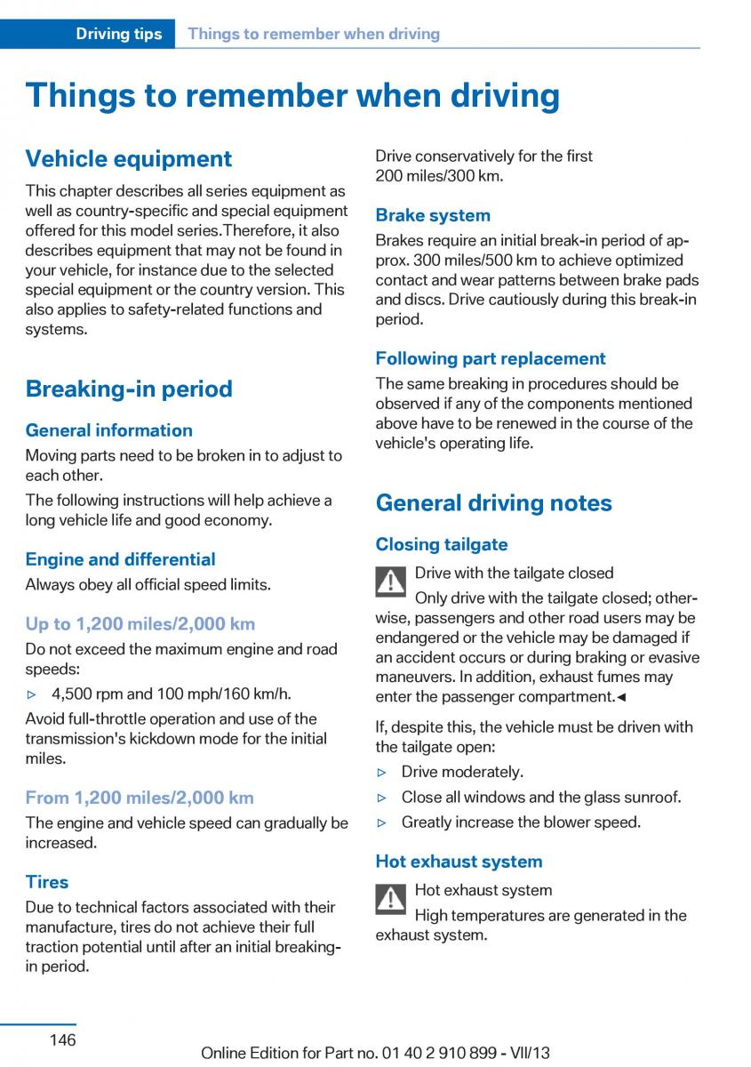 BMW X6 M Power F16 owners manual / page 146