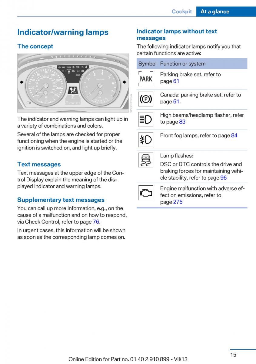 BMW X6 M Power F16 owners manual / page 15