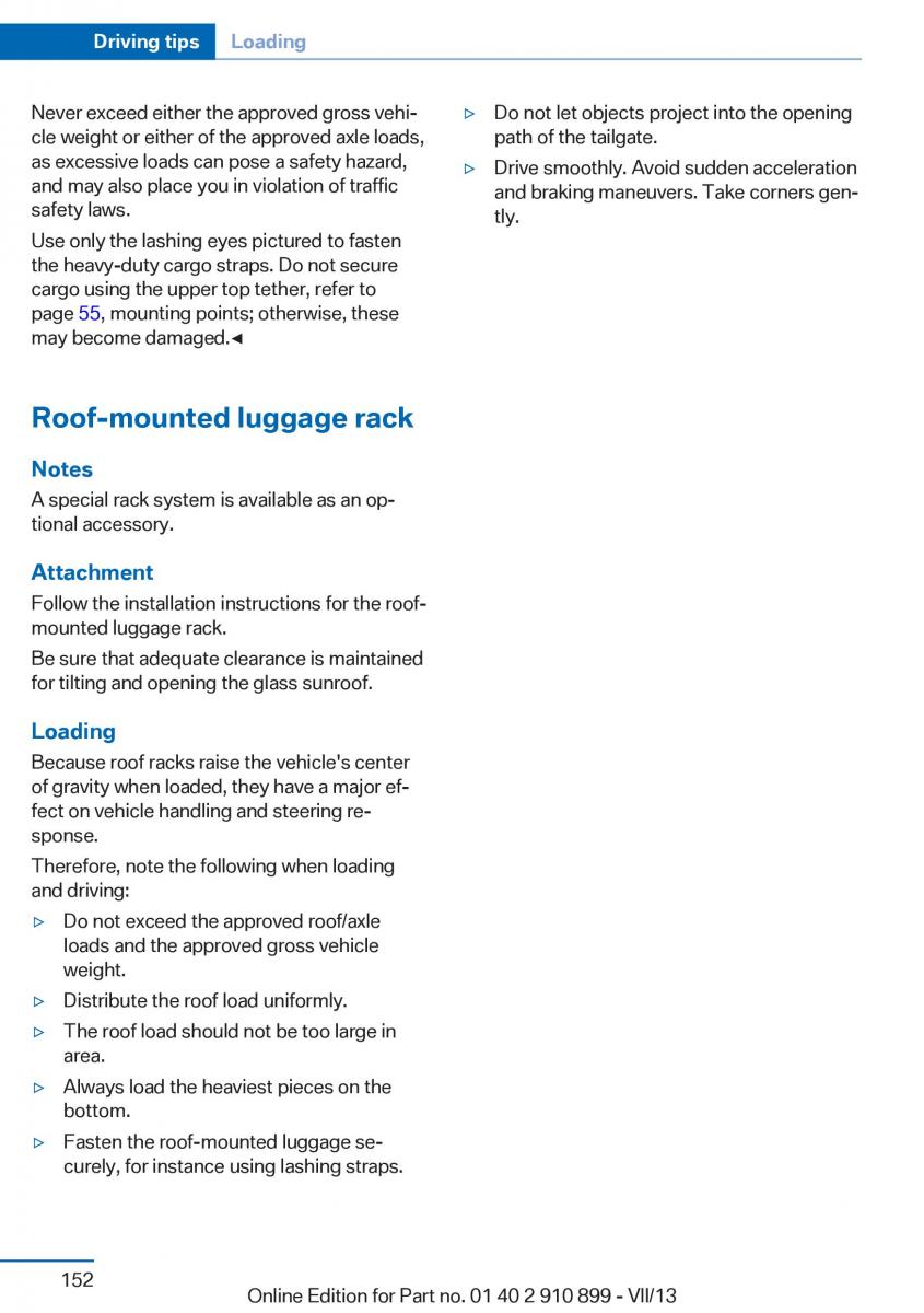 BMW X6 M Power F16 owners manual / page 152