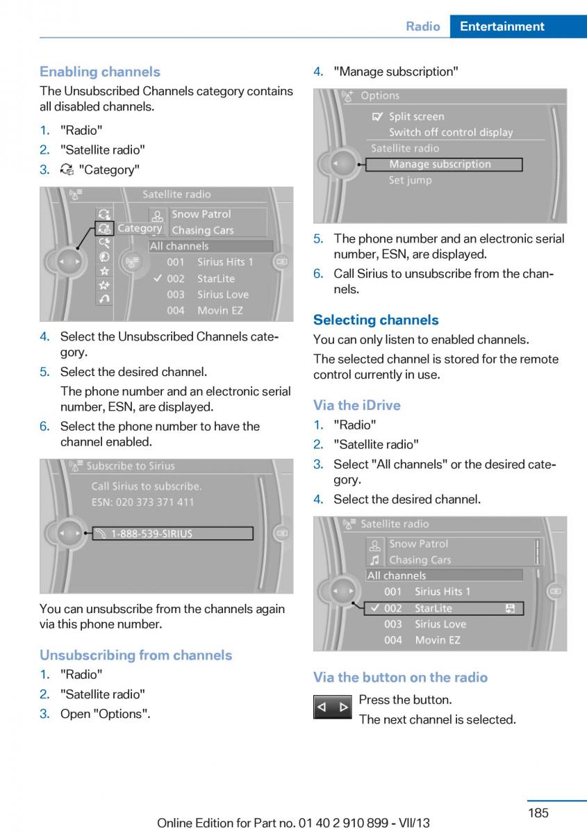 BMW X6 M Power F16 owners manual / page 185