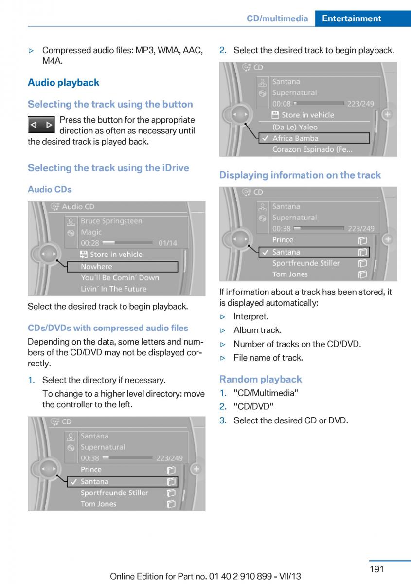 BMW X6 M Power F16 owners manual / page 191