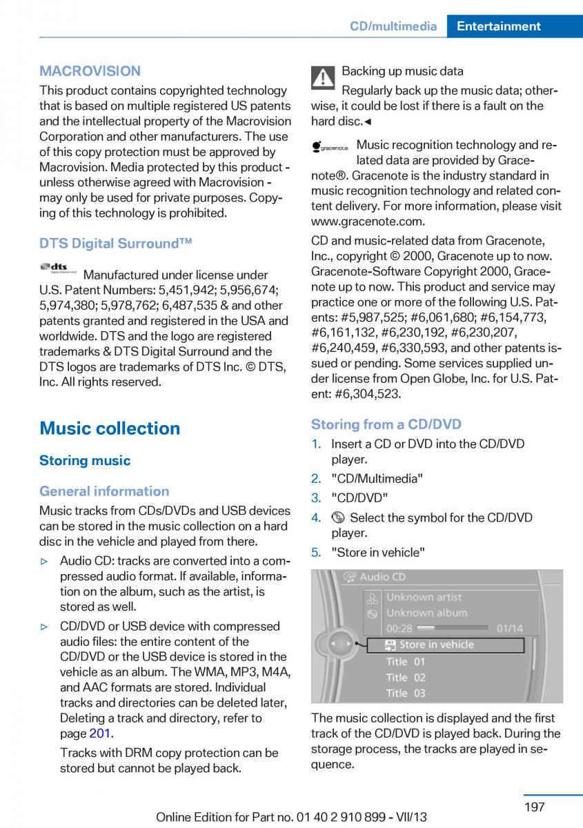 BMW X6 M Power F16 owners manual / page 197