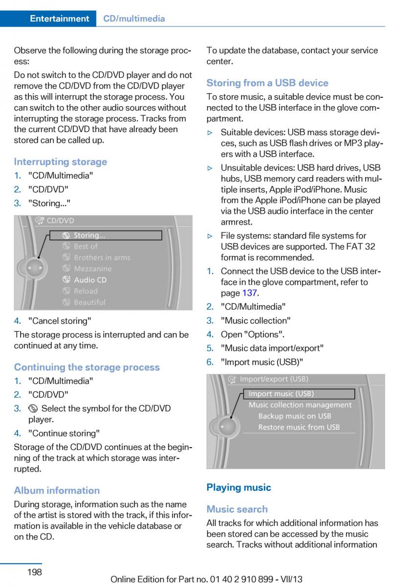 BMW X6 M Power F16 owners manual / page 198