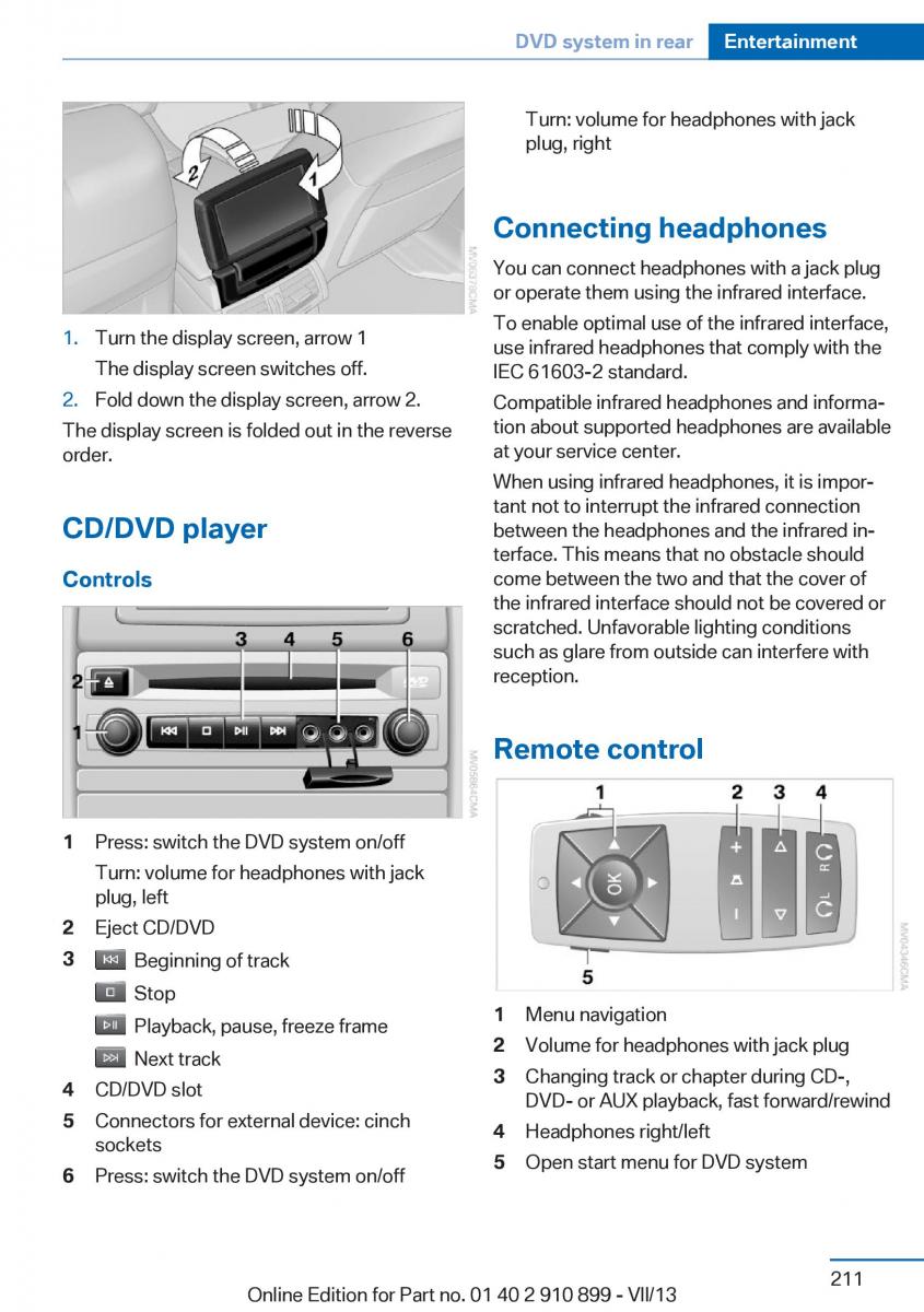 BMW X6 M Power F16 owners manual / page 211