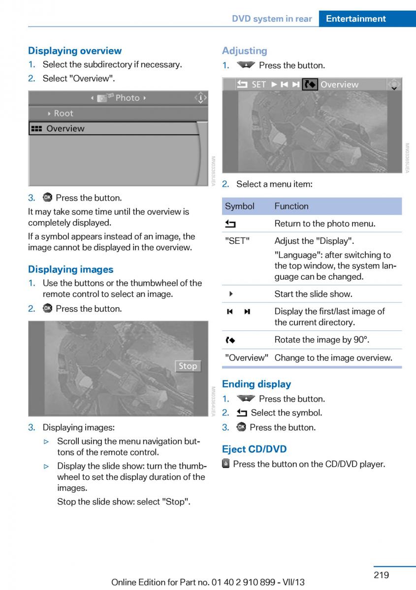 BMW X6 M Power F16 owners manual / page 219