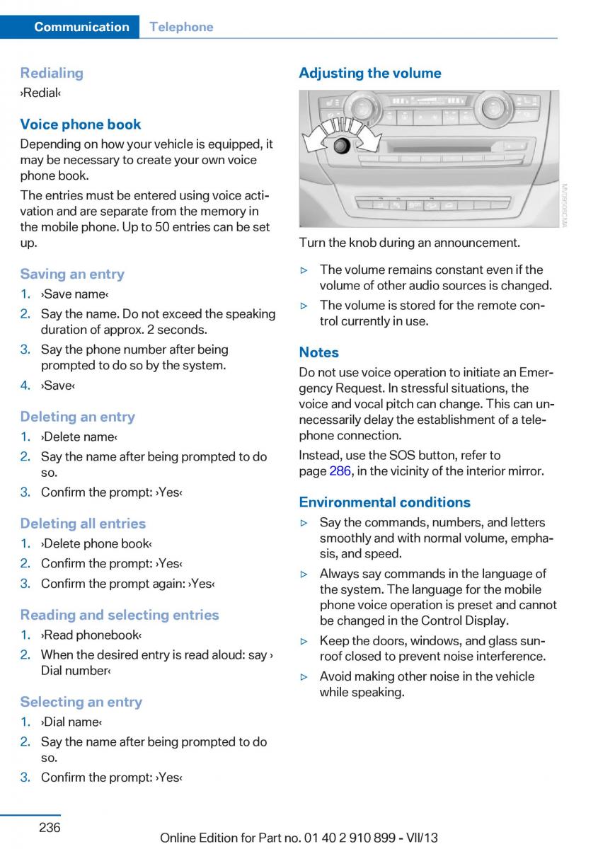 BMW X6 M Power F16 owners manual / page 236