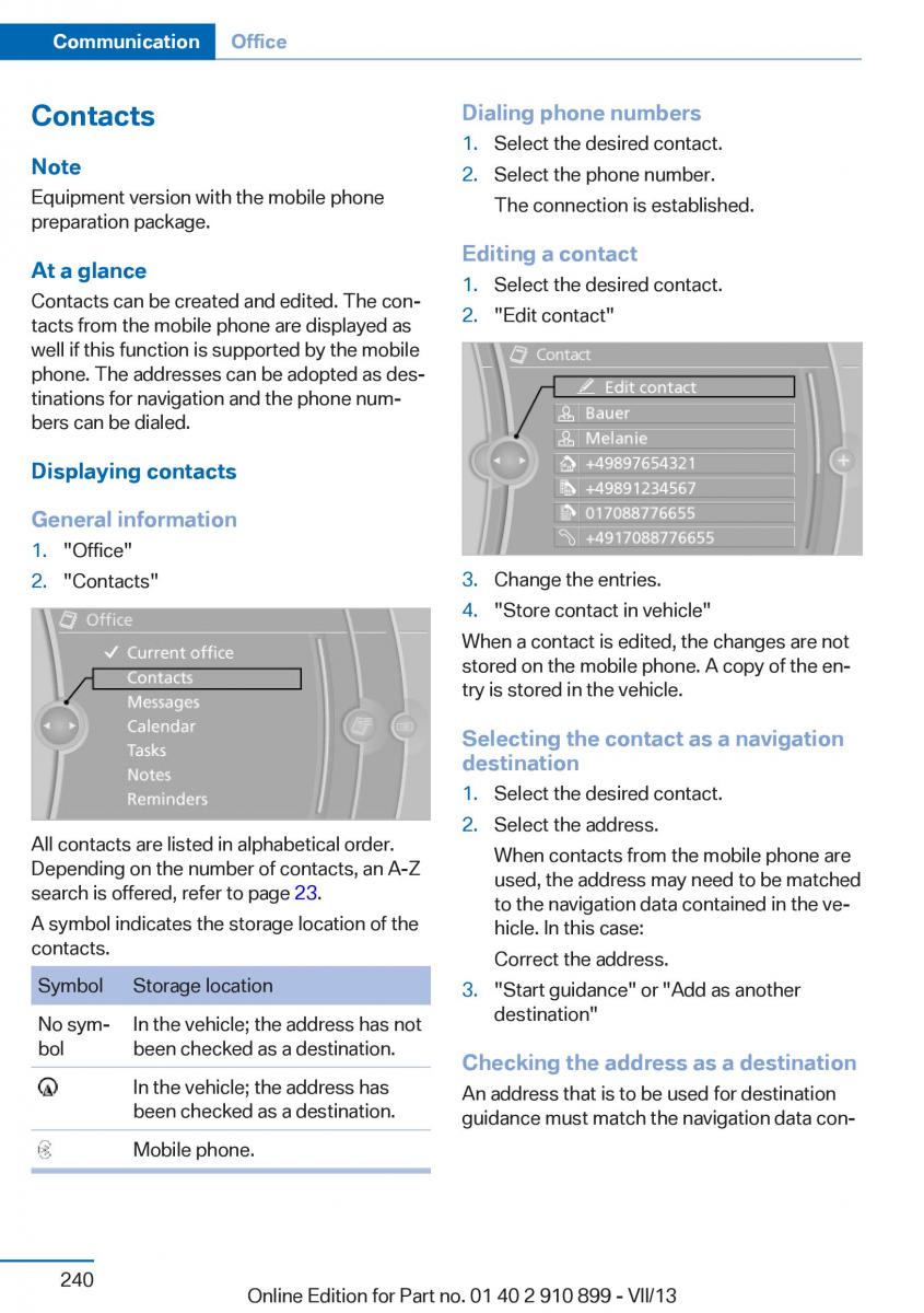 BMW X6 M Power F16 owners manual / page 240