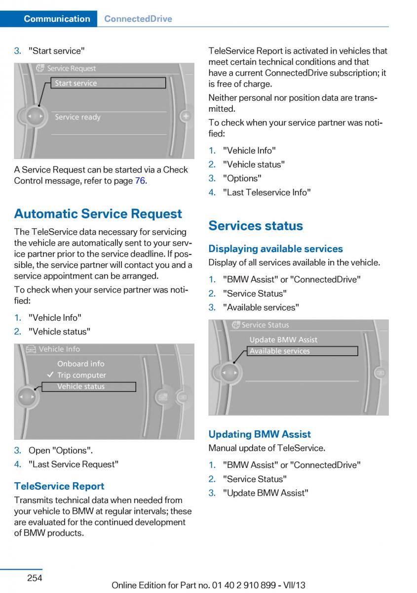 BMW X6 M Power F16 owners manual / page 254