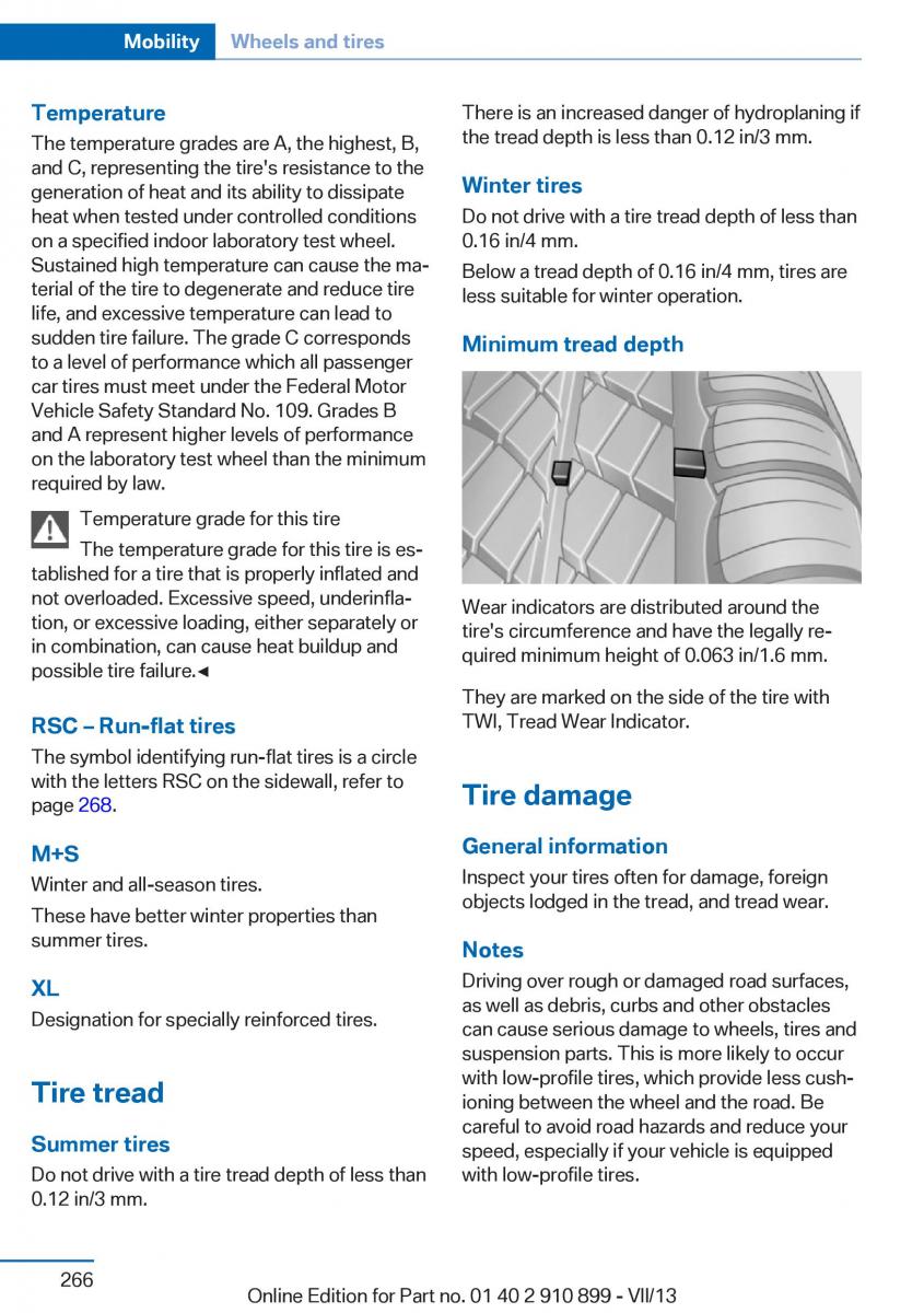 BMW X6 M Power F16 owners manual / page 266