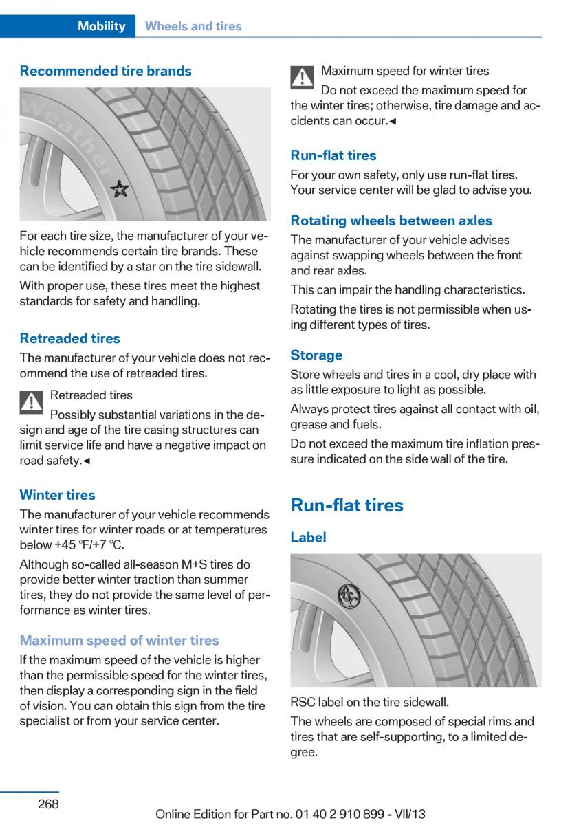 BMW X6 M Power F16 owners manual / page 268