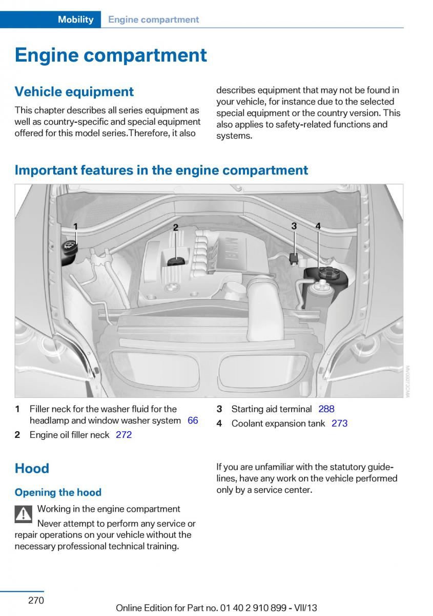 BMW X6 M Power F16 owners manual / page 270