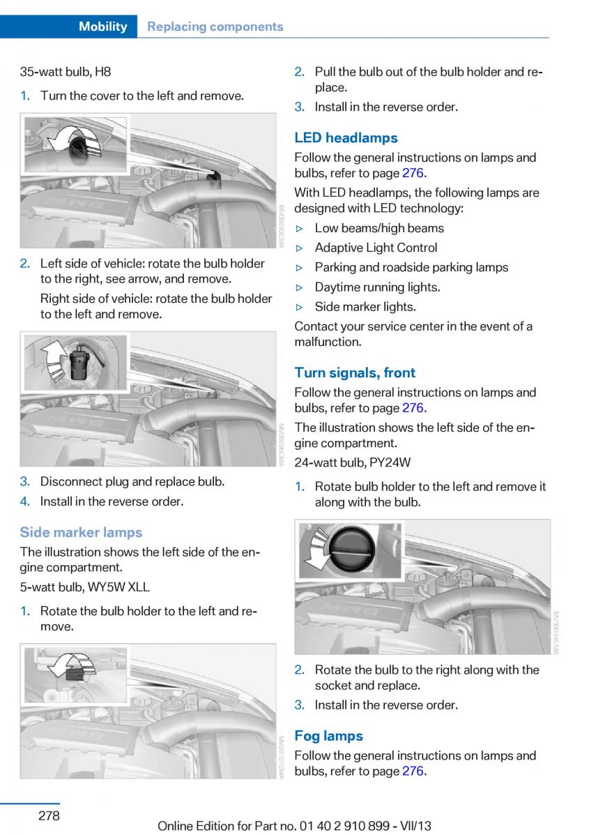 BMW X6 M Power F16 owners manual / page 278