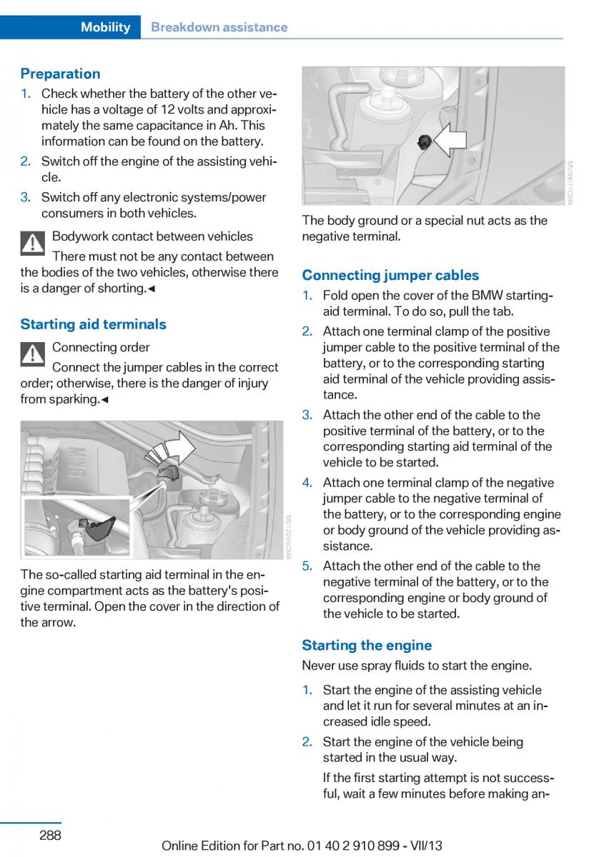 BMW X6 M Power F16 owners manual / page 288