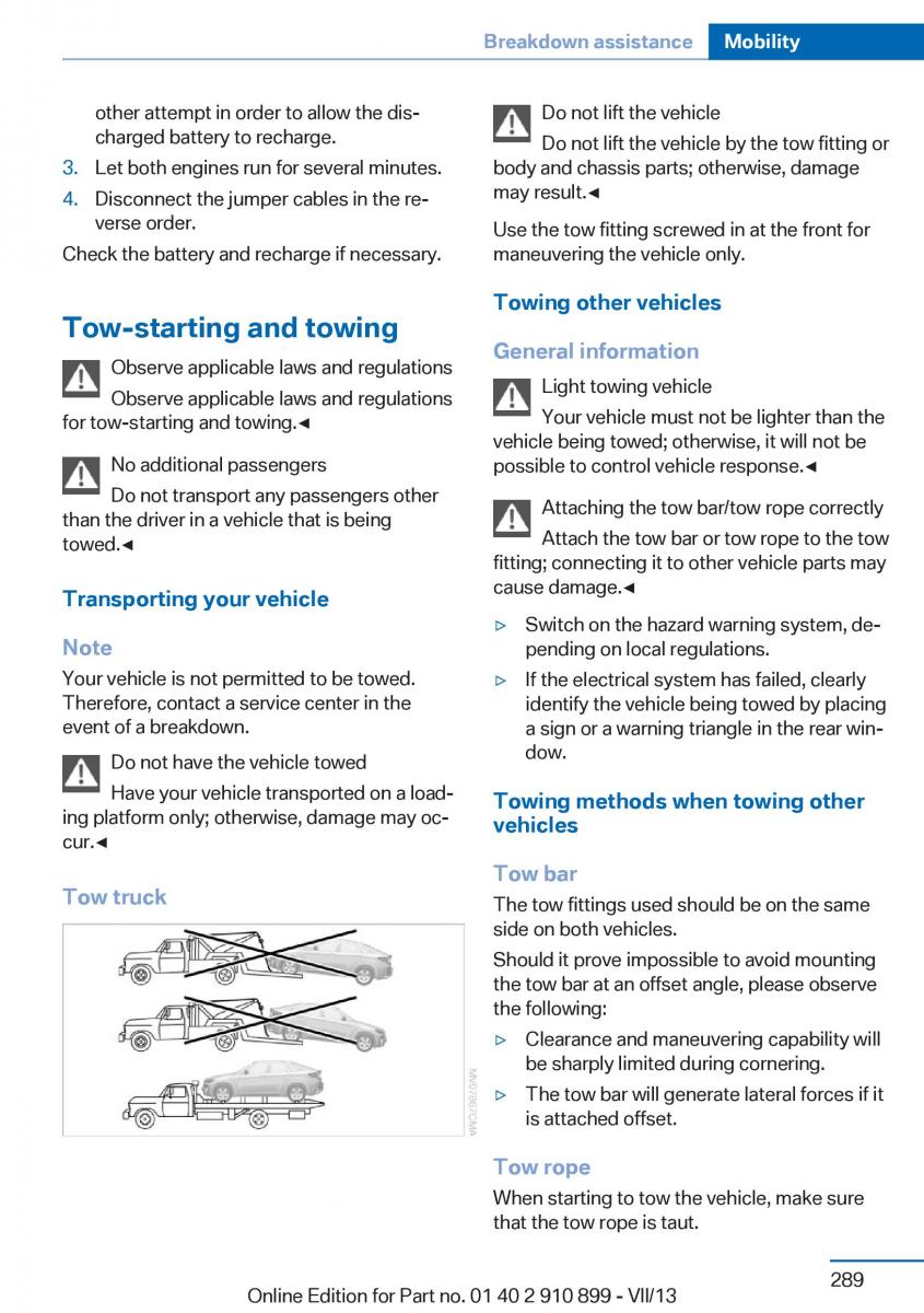 BMW X6 M Power F16 owners manual / page 289