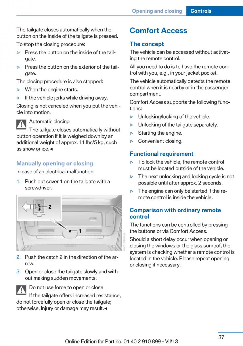 BMW X6 M Power F16 owners manual / page 37