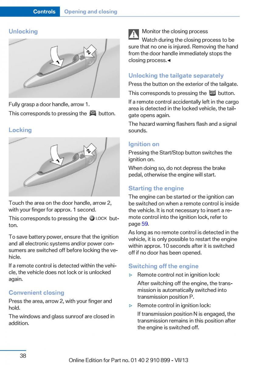 BMW X6 M Power F16 owners manual / page 38