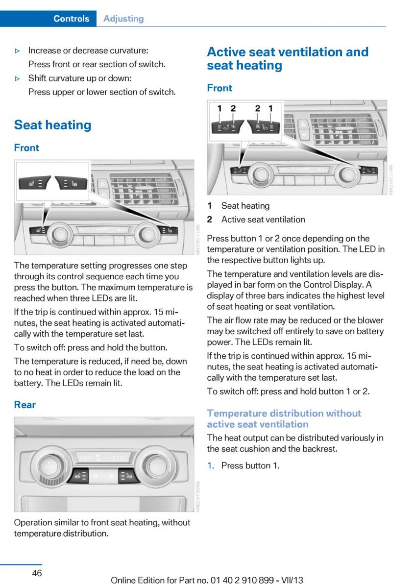 BMW X6 M Power F16 owners manual / page 46