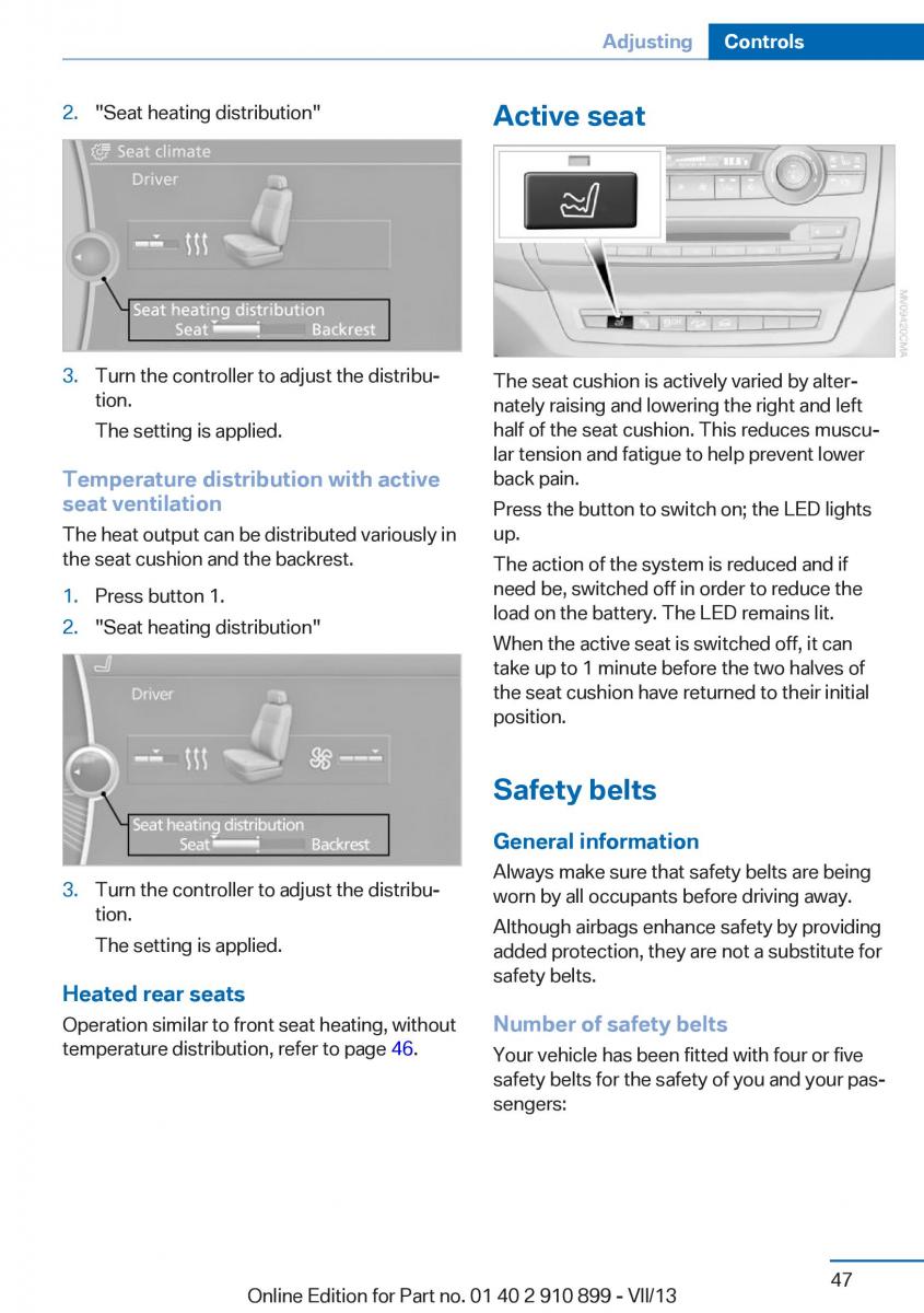 BMW X6 M Power F16 owners manual / page 47