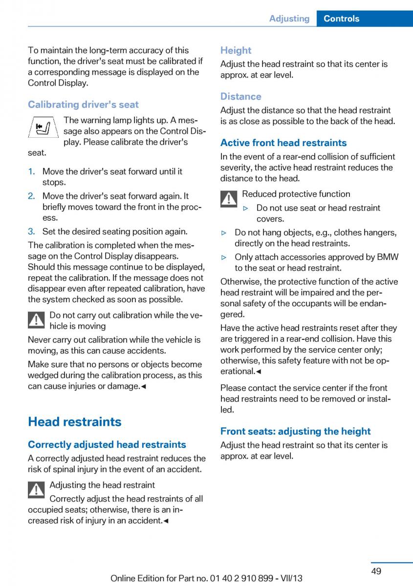 BMW X6 M Power F16 owners manual / page 49