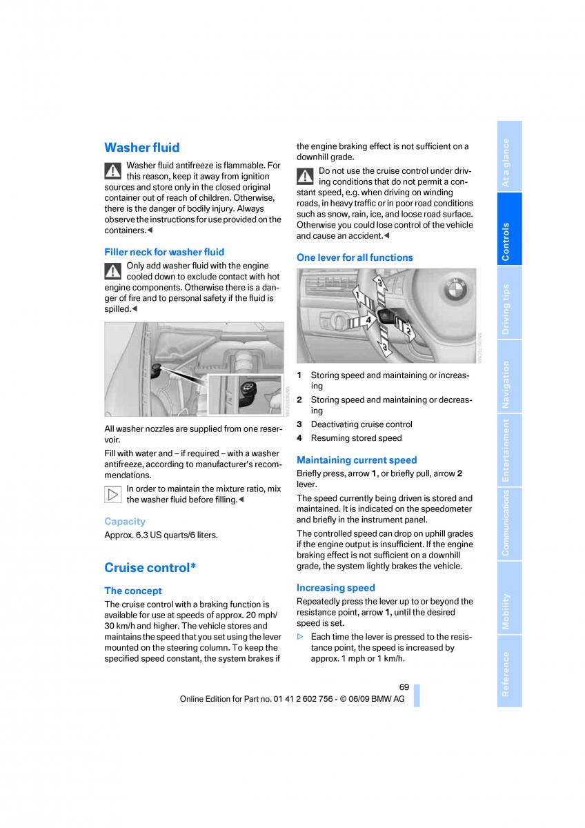 BMW X5 X6 E71 E72 owners manual / page 71