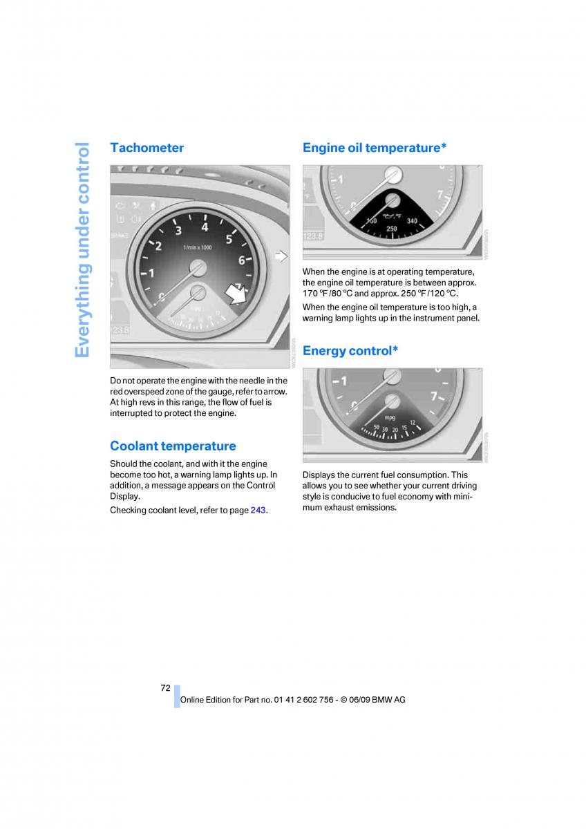 BMW X5 X6 E71 E72 owners manual / page 74