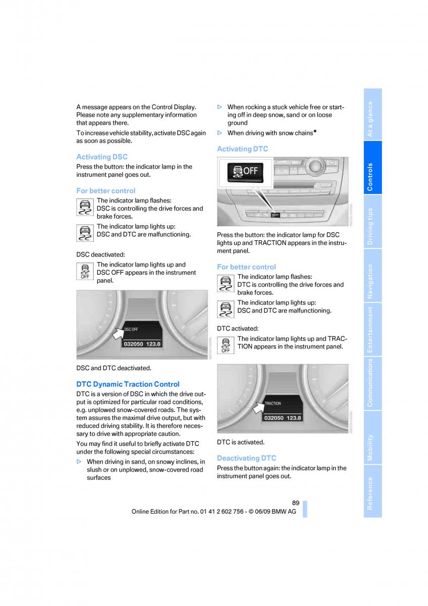 BMW X5 X6 E71 E72 owners manual / page 91