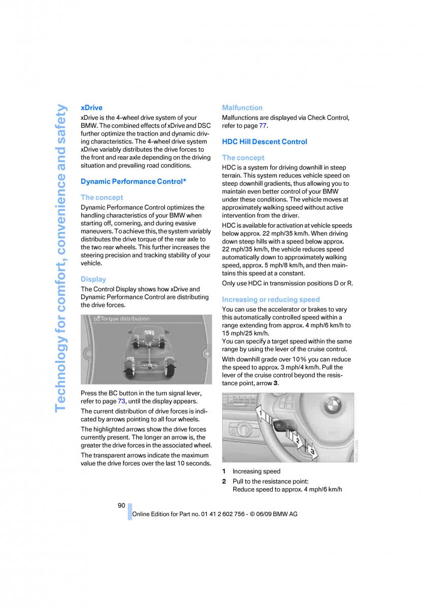 BMW X5 X6 E71 E72 owners manual / page 92