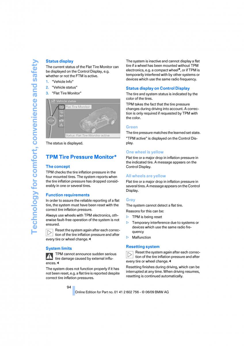 BMW X5 X6 E71 E72 owners manual / page 96