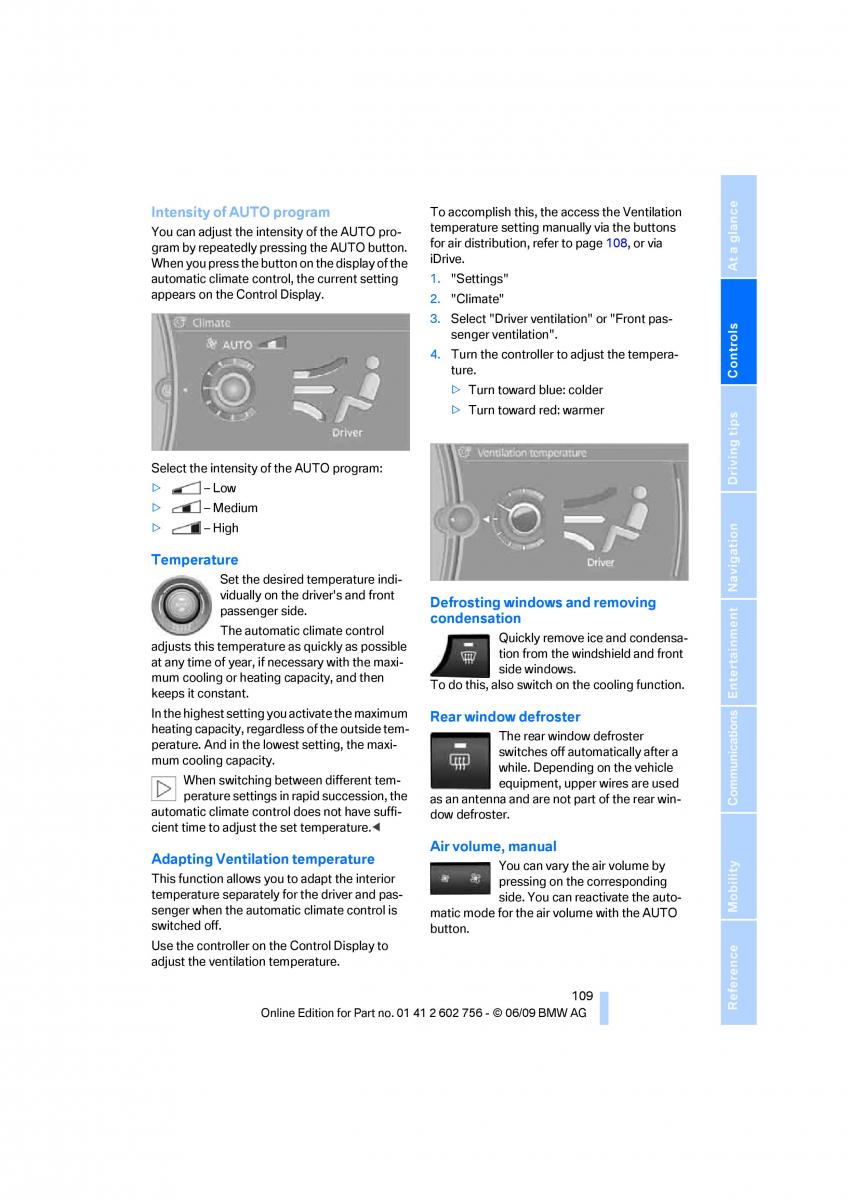 BMW X5 X6 E71 E72 owners manual / page 111