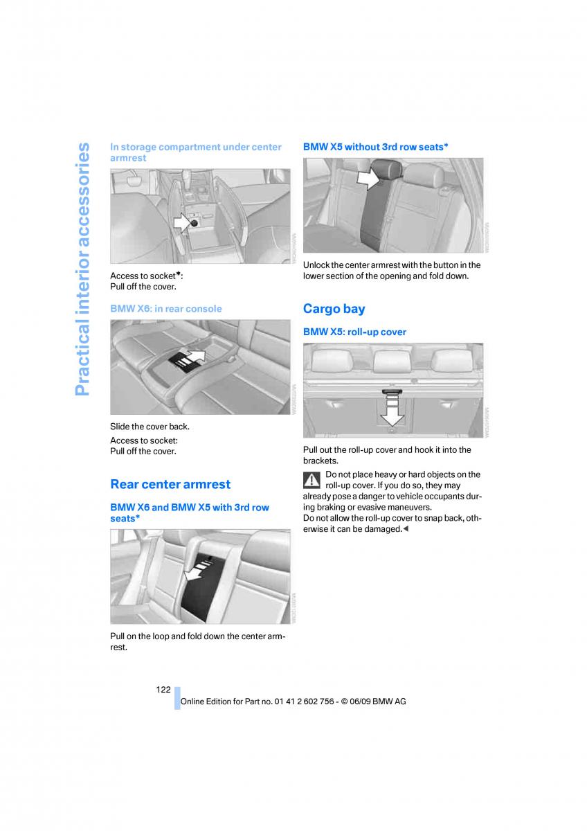 BMW X5 X6 E71 E72 owners manual / page 124