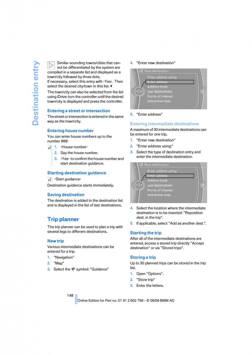 BMW X5 X6 E71 E72 owners manual / page 150