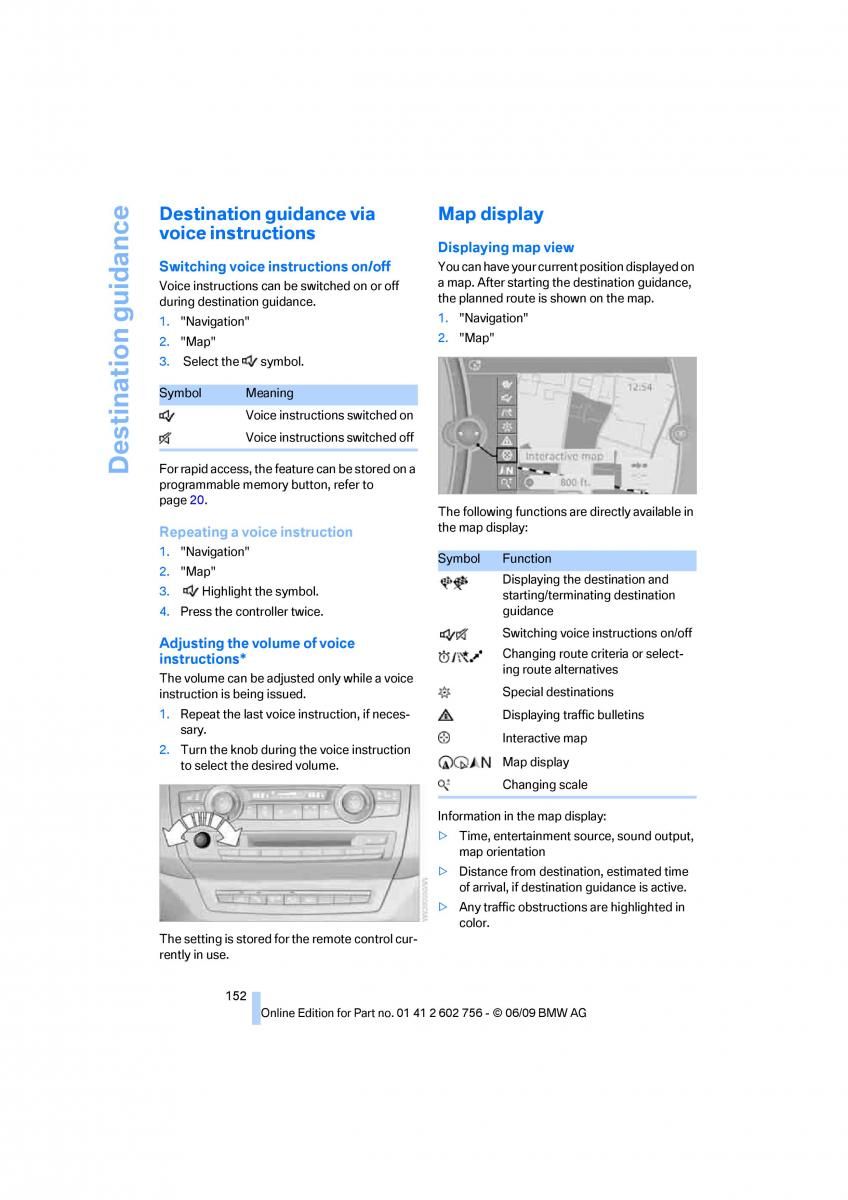 BMW X5 X6 E71 E72 owners manual / page 154