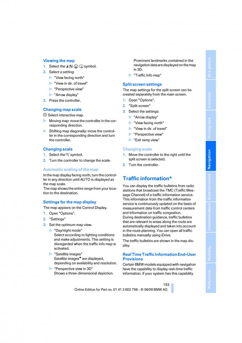 BMW X5 X6 E71 E72 owners manual / page 155