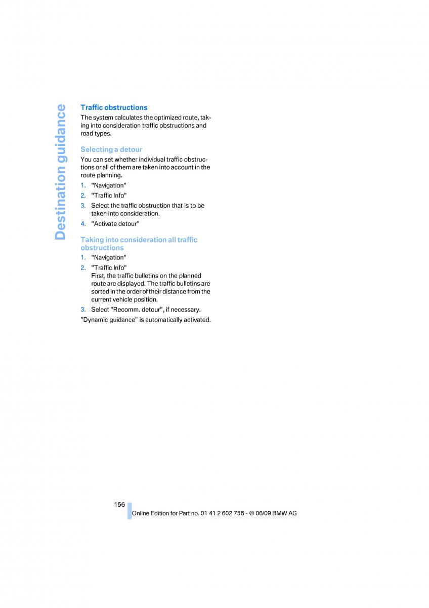 BMW X5 X6 E71 E72 owners manual / page 158