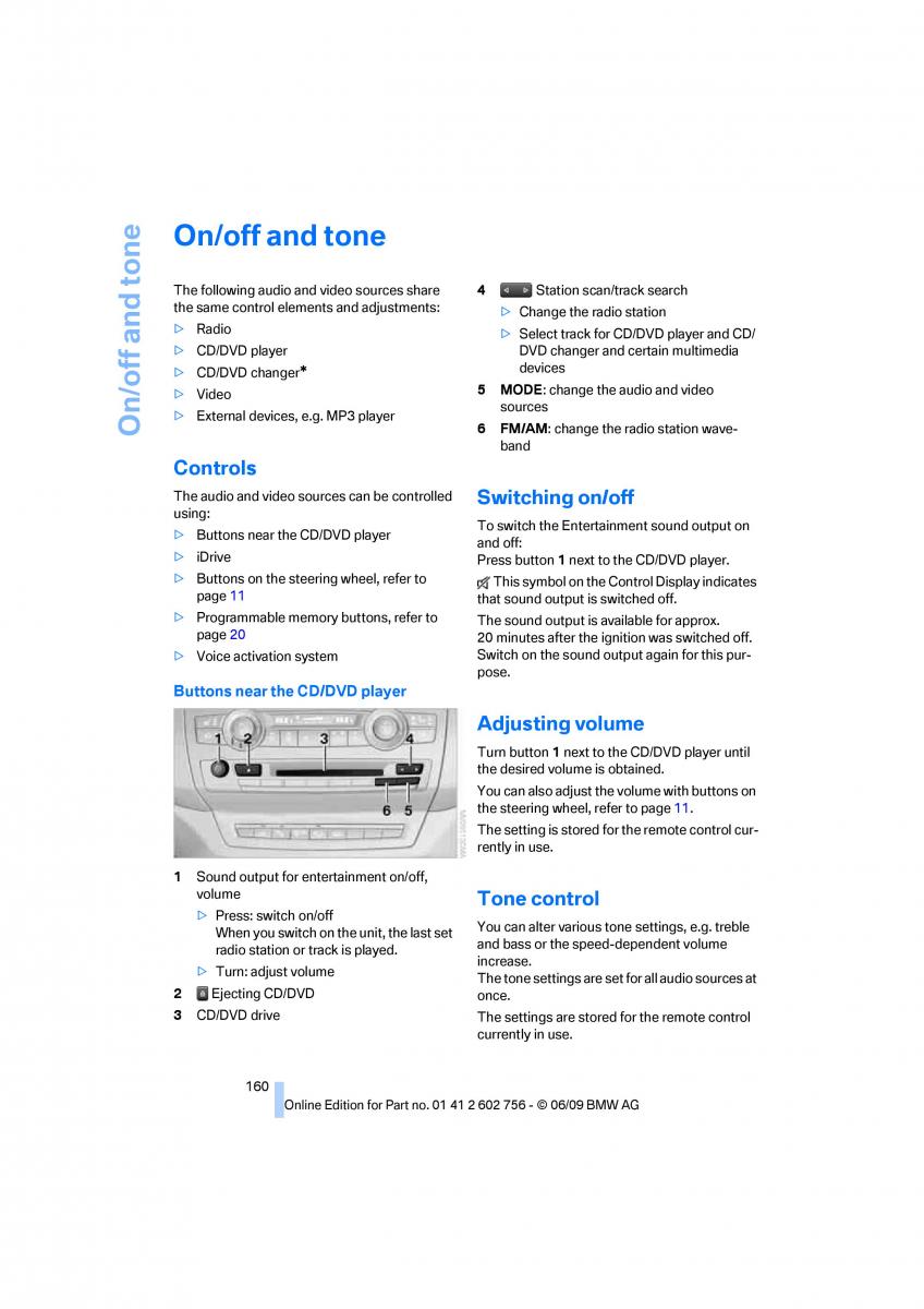 BMW X5 X6 E71 E72 owners manual / page 162