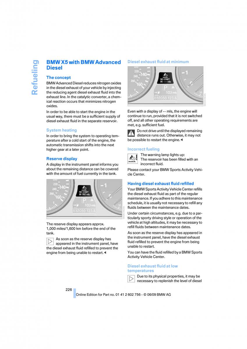 BMW X5 X6 E71 E72 owners manual / page 228