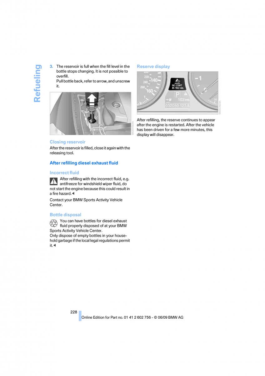 BMW X5 X6 E71 E72 owners manual / page 230