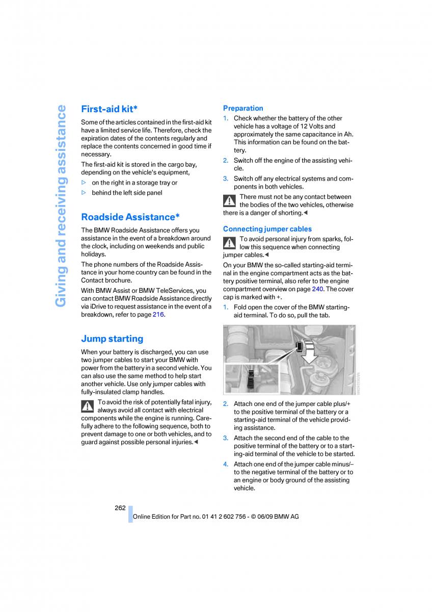 BMW X5 X6 E71 E72 owners manual / page 264