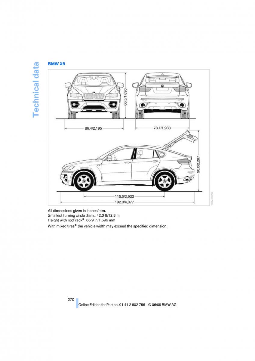 BMW X5 X6 E71 E72 owners manual / page 272