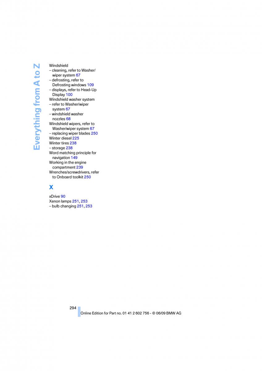 BMW X5 X6 E71 E72 owners manual / page 296