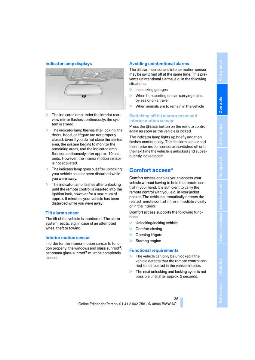 BMW X5 X6 E71 E72 owners manual / page 37