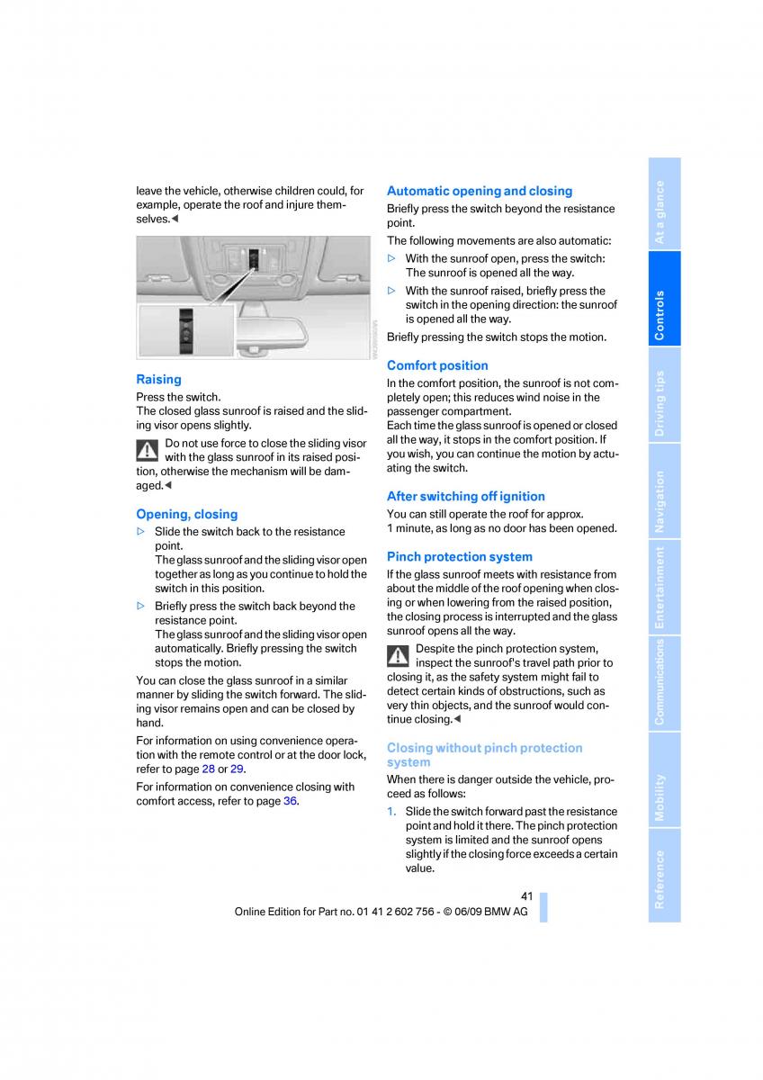 BMW X5 X6 E71 E72 owners manual / page 43